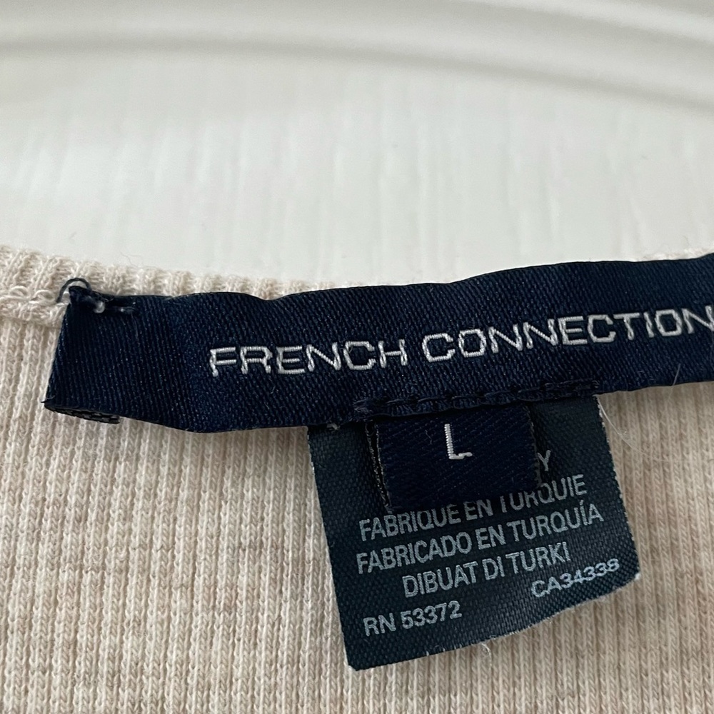 French Connection Rasha Ribbed Bodycon Dress, Size L - Picture 6 of 8
